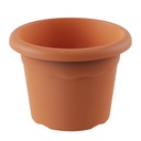 Vaso redondo Terra Ø120mm Castanho